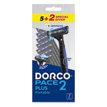 Dorco Pace2 Plus Disposable Razors 7 Pieces (5+2 Free)