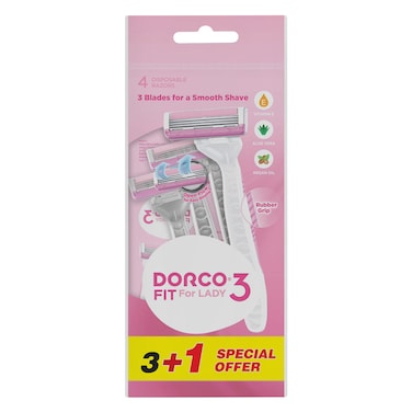 Dorco Fit Razor For Women 3+1 Pack