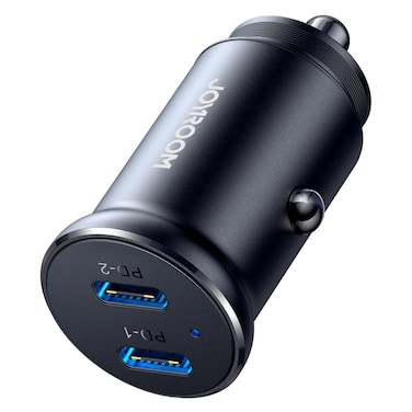 جوي روم شاحن سيارة معدني (منفذان من النوع C) 30 واط (JR-CCN06)