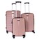 Mnuk Hard Trolley Luggage 3 Pieces Rose Gold