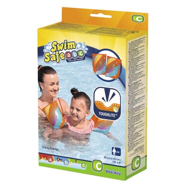 Bestway Swim Safe 10" x 6"/25cm x 15cm Colorify ToughLite Armbands S/M
