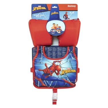 بيست واي سترة سباحة للأطفال سبايدرمان مع أكمام عائمة مدمجة 56 سنتيمتر موديل 98795