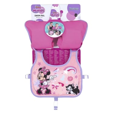 بيست واي سترة سباحة للأطفال ميني ماوس مع أكمام عائمة مدمجة 56 سنتيمتر
