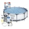 بيست واي مجموعة حوض سباحة ستيل برو فريم (مضخة فلتر) 366 × 76 سنتيمتر - 26-56416