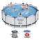 بيست واي مجموعة حوض سباحة ستيل برو فريم (مضخة فلتر) 366 × 76 سنتيمتر - 26-56416