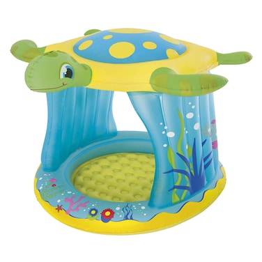 بيست واي مسبح أطفال قابل للنفخ بتصميم سلحفاة غطاء علوي، 109 × 96 × 104 سنتيمتر - 52219