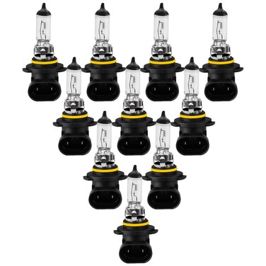 FEEMA 9006 Halogen Headlight Bulbs - 12V 55W   Super Bright Quartz Glass   High-Performance Auto Replacement Bulbs (10 PCS )