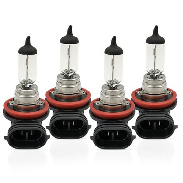 FEEMA H11 Halogen Headlight Bulbs &ndash; Super Bright, 12V 55W, High-Quality Quartz Glass, Long-Lasting Performance  ( 4 PCS )