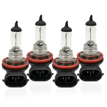 H11 Halogen Bulb &ndash; Bright &amp; Clear Light, Waterproof, Energy Efficient ( 4 PCS )