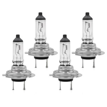 H7 Halogen Headlight Bulbs - 12V 55W, High-Performance Quartz Glass, Long Lifespan, Universal Fit for Most Vehicles ( 4 PCS )