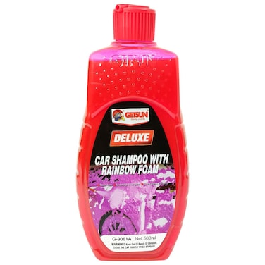 GETSUN Deluxe Car Shampoo with Rainbow Foam - 500ml   Power Foam, No Damage to Car Paint, Cleans, Shines &amp; Protects