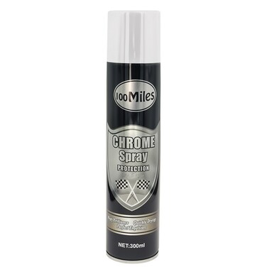 100 Miles Chrome Spray Protection- 300ml, Chrome Effect Aerosol Paint, Chrome Aluminum Spray, Paint Sprayer Bottle, Chrome Paint Sprayer Bottle, Chrome Sprayer Bottle, Car Care Product
