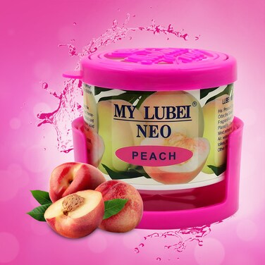 MY LUBEI NEO Peach Air Freshener for Car, Home &amp; Office &ndash; Long-Lasting Up to 8 Weeks, Natural Peach Scent, Odor Eliminator, Gel-Based, Portable Can Freshener
