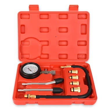 Professional Compression Tester Kit &ndash; 8-Piece Universal Engine Cylinder Pressure Gauge for Cars, Trucks, Motorcycles, ATVs, Boats &amp; More

