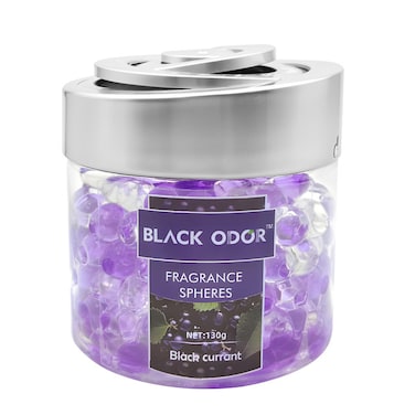 معطر جو على شكل كرات عطرية من بلاك أودور، رائحة تدوم طويلاً، معطر جو فاخر، 130 جرام، مناسب للمنزل والحمام وخزائن الملابس ولوحة القيادة في السيارة (الكشمش الأسود)