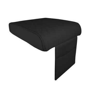 واقي مسند ذراع السيارة العالمي 3XR - غطاء وحدة تحكم من الجلد الفاخر للسيارات والشاحنات وسيارات الدفع الرباعي (أسود)