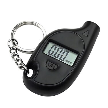 Safari Digital Tire Pressure Gauge with LCD Display and Key Ring &ndash; TG-51 &ndash; for Car, Motorcycle, Bicycle, and Truck Tires
