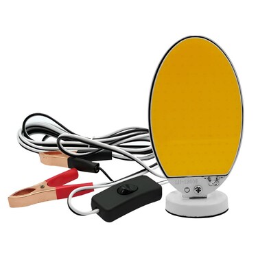 مصباح عمل LED بيضاوي COB بقوة 50 وات مع قاعدة مغناطيسية قوية، وسلك بطول 3 أمتار ومشابك بطارية - مصباح طوارئ 12 فولت لإصلاح السيارات، والمرآب، والاستخدام الخارجي - طراز LH-1200W