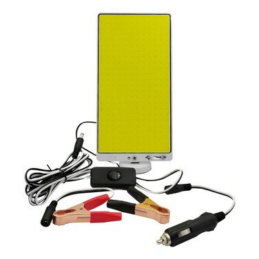 مصباح عمل LED COB بقوة 980 واط مع قاعدة مغناطيسية - 3 أوضاع إضاءة، سطوع 1080 لومن، كابل 3 أمتار، مشابك بطارية وشاحن سيارة