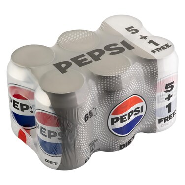 بيبسي دايت علب 315 مل عبوة 5+1 مجانًا