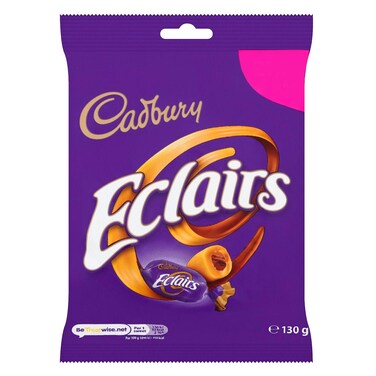 Cadbury Eclairs - Chewy Caramel With Milk Chocolate Filling 130g