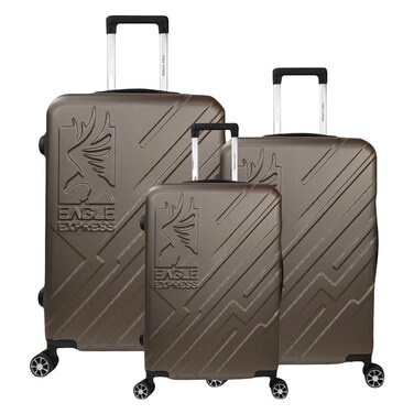 إيغل إكسبريس مجموعة شنط رامبل صلبة ABS بنية 3 قطع 