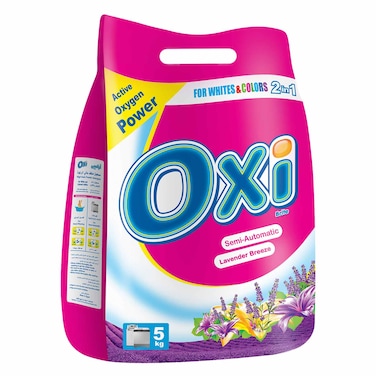 Oxi Brite - Detergent Active Oxygen Power, High Foam, For Semi-Automatic Washers, Lavender Breeze, Polybag, 5kg