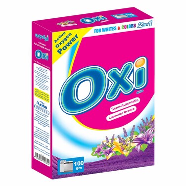 Oxi Brite - Detergent Active Oxygen Power, High Foam, For Semi-Automatic Washers, Lavender 100g