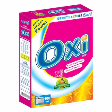 Oxi Brite - Detergent Active Oxygen Power, High Foam, For Semi-Automatic Washers, Oriental Breeze 100g