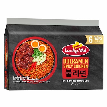 Lucky Me! Bulramen Spicy Chicken 60g x 6