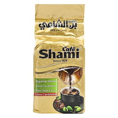 بن الشامي - قهوة تركية مطحونة مع خلاصة الهيل الذهبي 450 جرام