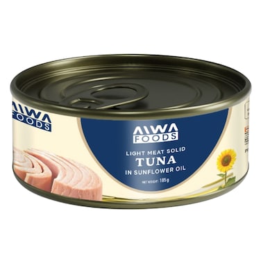 آيوا فودز تونة قطعة واحدة بزيت دوار الشمس 185 جرام