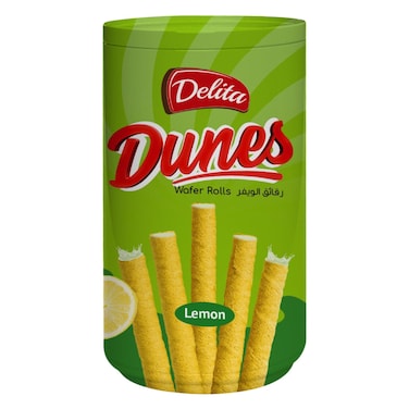 Delita Dunes Lemon Flavored Wafer Rolls 250g