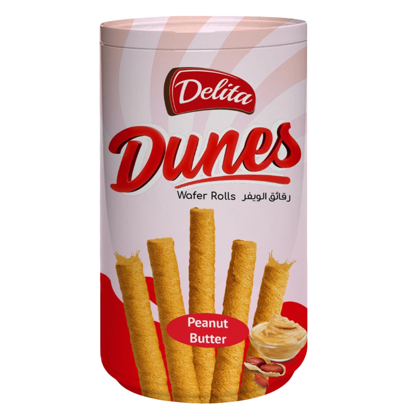Delita Dunes Peanut Butter Flavored Wafer Rolls 250g