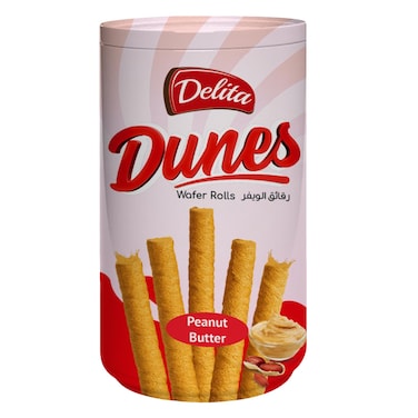 Delita Dunes Peanut Butter Flavored Wafer Rolls 250g