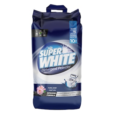 برافو - مسحوق غسيل سوبر وايت رغوة عالية 10 كج