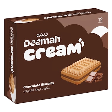 Deemah Cream Chocolate Biscuits 27g &times; 12
