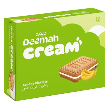 ديمه بسكويت بكريمة الموز 27 جرام × 12