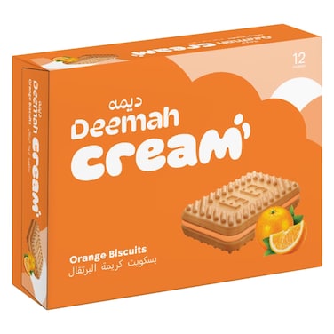 ديمه بسكويت بكريمة البرتقال 27 جرام × 12