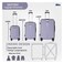 DESTINY - Hard trolley luggage set of 3 pieces, Silver