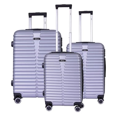DESTINY - Hard trolley luggage set of 3 pieces, Silver