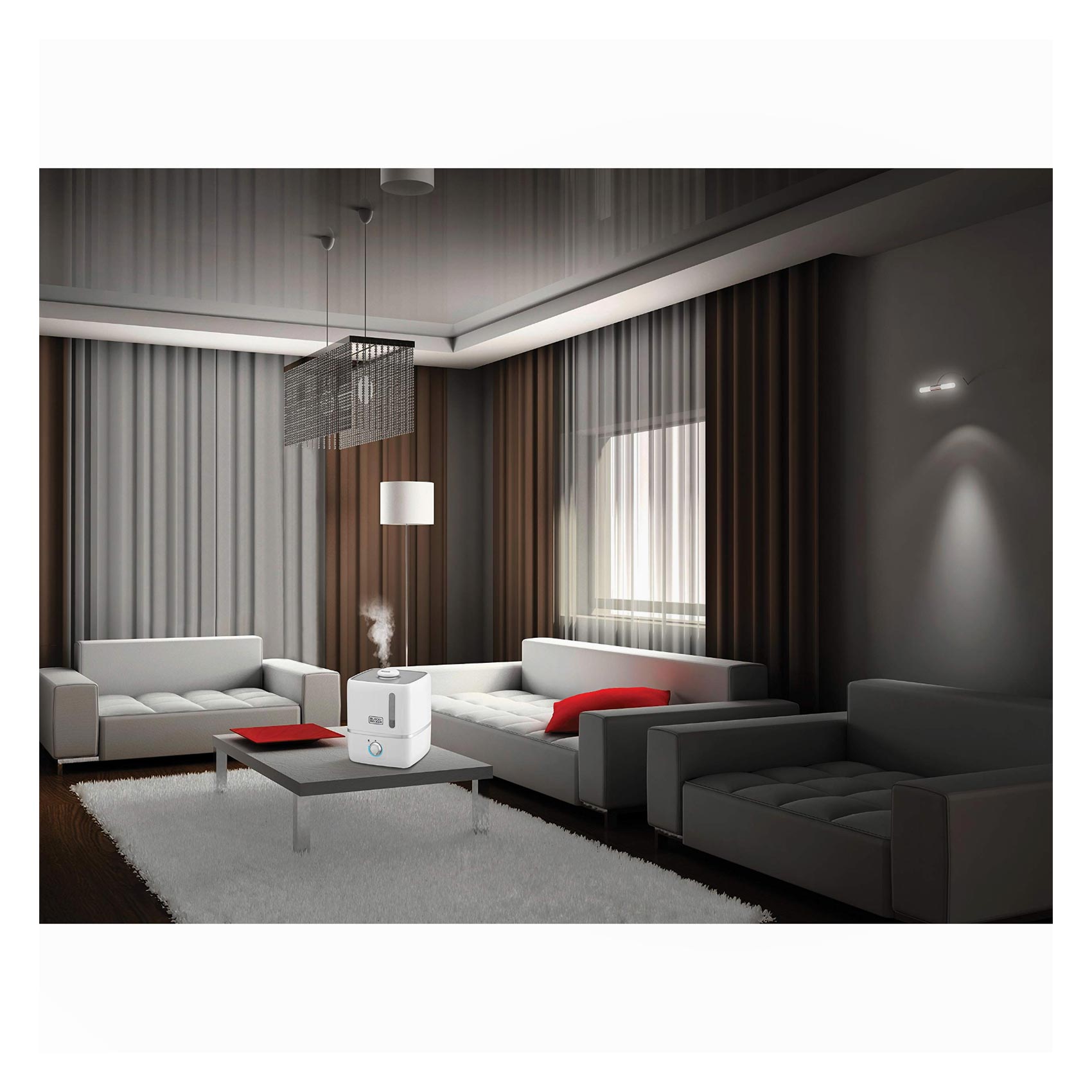 Thumbnail image for بلاك آند ديكر مرطب هواء بالموجات فوق الصوتية صغير الحجم 25 واط، أبيض (Hm3000-B5)