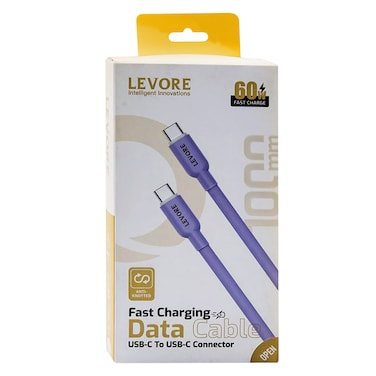 ليفور كابل شحن سريع من النوع C إلى النوع C، 60 واط، 1 متر، (LC5312)