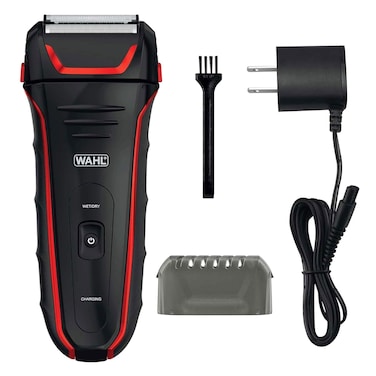 وال ماكينة حلاقة كهربائية لاسلكية قابلة لإعادة الشحن (رطب/جاف) بقوة 120 واط (أحمر/أسود) (7064-027)