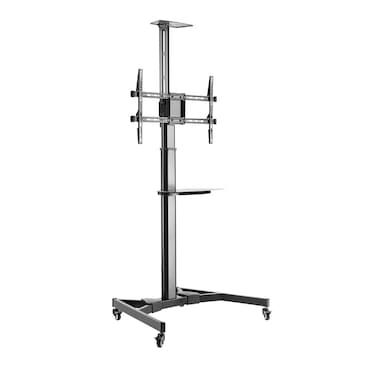 STARGOLD TV Floor Stand 32 to 75 Inches Height Adjustable Screen Rotation TV Cart With Wheels For LED And LCD Screen Cable Management