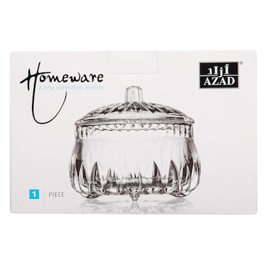 آزاد وعاء على شكل تاج شفاف 870 مل