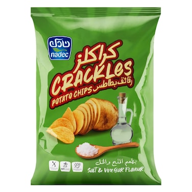 نادك كراكلز شيبس البطاطس بالملح والخل 155 جرام