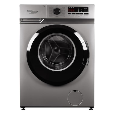 Super General - 6kg Front Loading Washing Machine, 1200rpm, High Energy Efficiency, Led Digital Display, Quick Wash, Silent Operation, Stainless Steel Drum, Silver, Ksgw6500nled