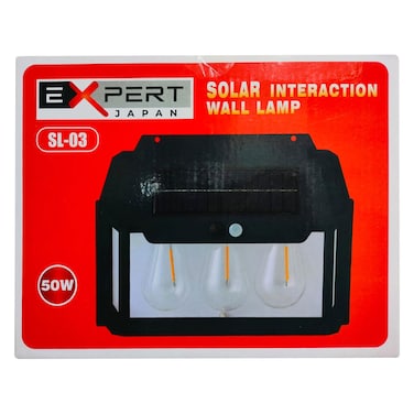 Expert 3 LED Solar Interaction Wall Lamp SL-03 Black 1200lm