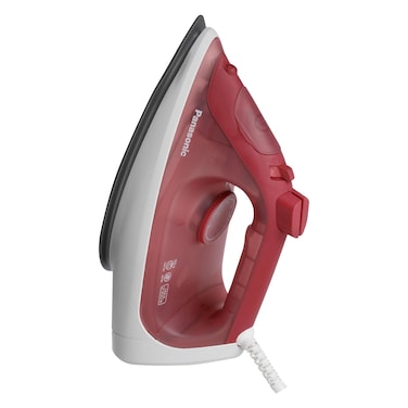 باناسونيك مكواة بخار بقاعدة تيتانيوم، أحمر وأبيض، 2000-2400 واط، سعة 300 مل (NI-S430RTH)